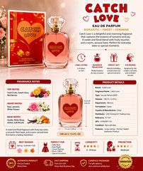 Catch Love Eau de Parfum 100ml 3.4 fl oz Women’s Perfume New Factory Sealed
