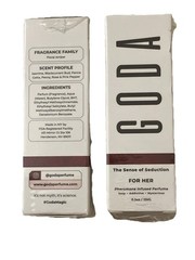 2x SEALED Goda For Her Pheromone Infused Perfume 0.5 fl oz 15ml ea Vegan Jasmine