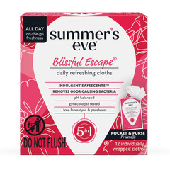 Summer’s Eve Blissful Escape Feminine Wipes, Gentle 12 Count (Pack of 1)