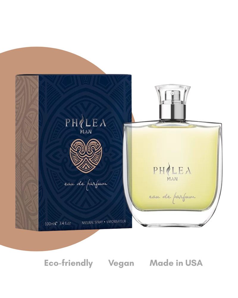 PHILEA Eau de Parfum 3.4 fl oz/ 100ml. Men – Fresh Clementine Bergamot Perfume